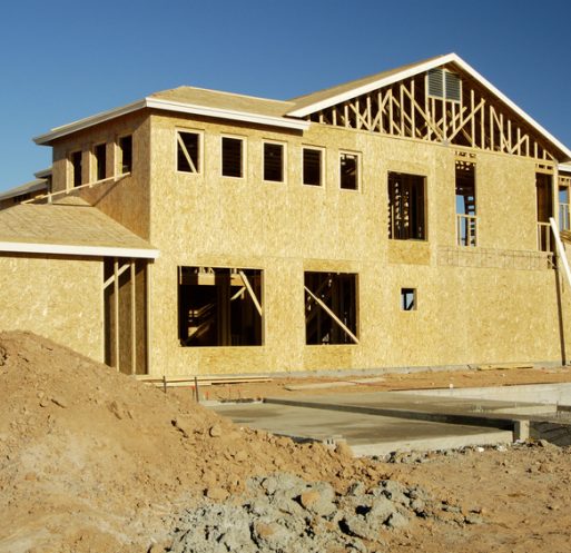 Details of new home construction in a new residential development in Arizona.
